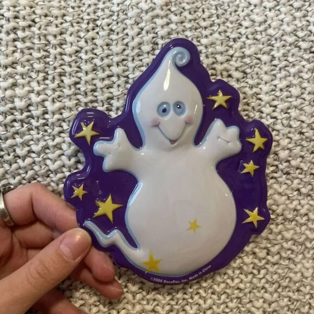 Vintage 3D Ghost Stars Candy Holder Halloween Cake Topper Decor